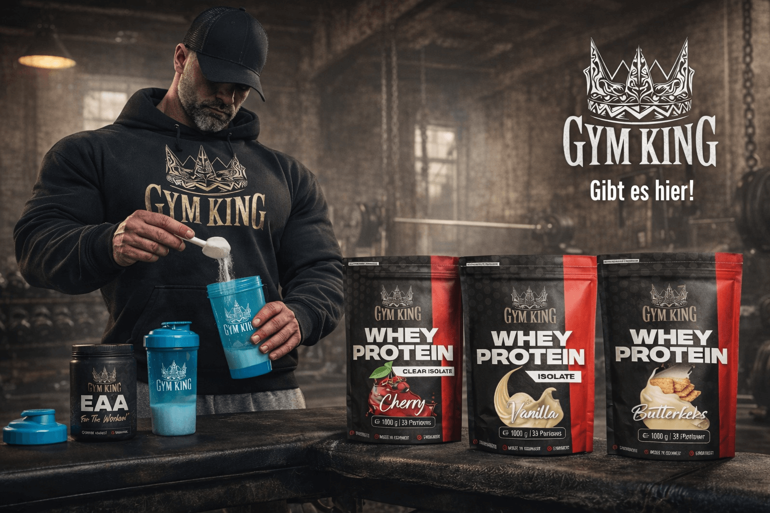 GymKing Protein und Creatin günstig kaufen
