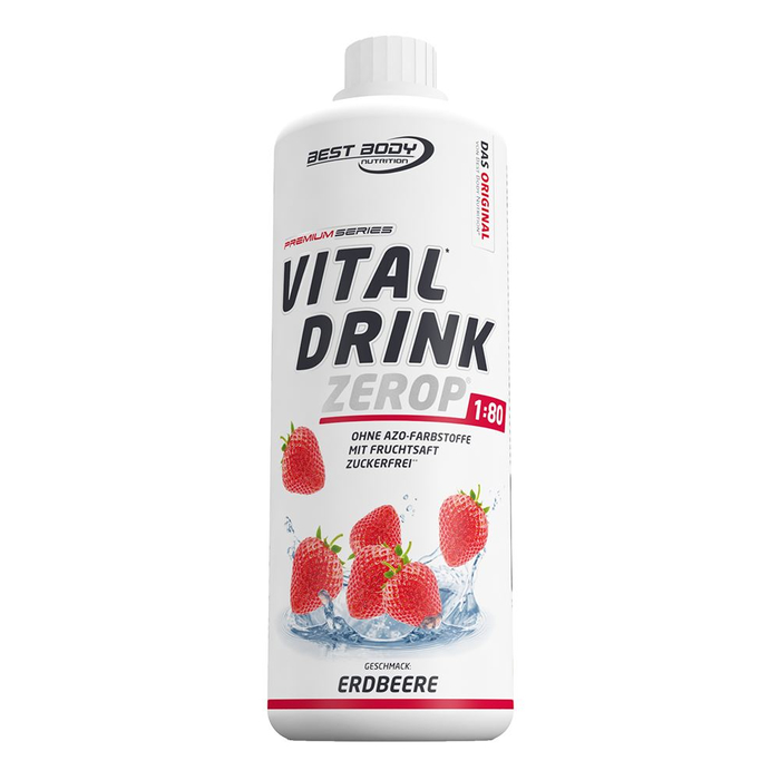 Best Body Vital Drink 1000ml Flasche Mineraldrink Erdbeere