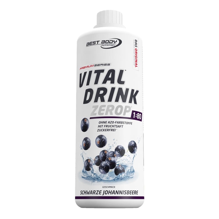 Best Body Vital Drink 1000ml Flasche Mineraldrink Schwarze Johannisbeere