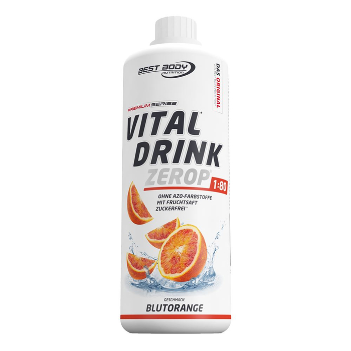 Best Body Vital Drink 1000ml Flasche Mineraldrink Blutorange