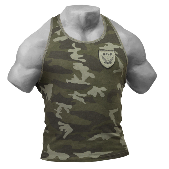 GASP Utility Rib T-Back (220584) M Green Camo