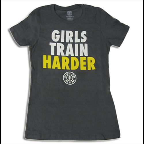 Golds Gym Girls Train Harder Tee S