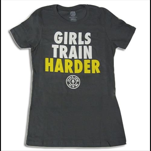 Golds Gym Girls Train Harder Tee L