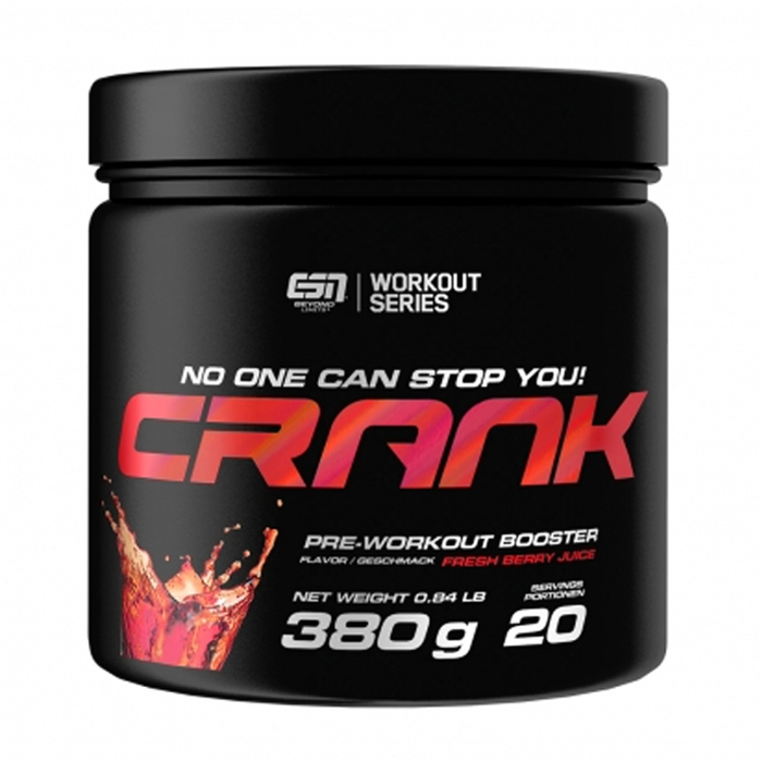 ESN CRANK Pre-Workout Booster 380g Dose Fresh Berry Juice