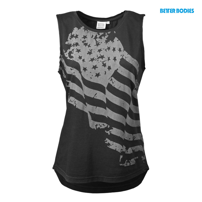 Better Bodies Womens Street Tank 110731 Washed Black S