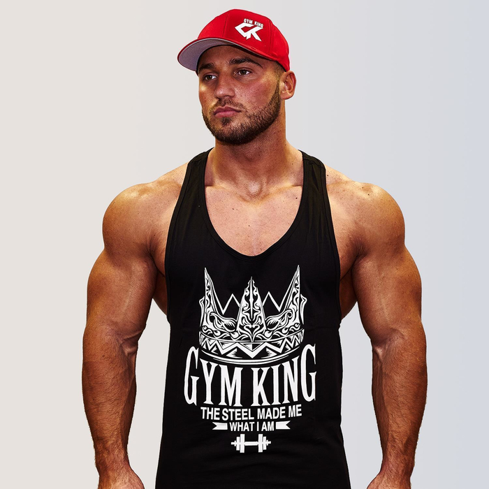 Gym King Stringer Tank Top Schwarz XL