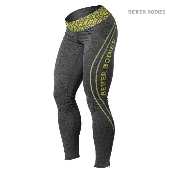 Better Bodies Shaped Logo Tights (110765) Anthracite/Lemon XS