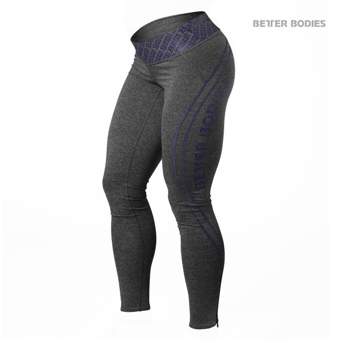 Better Bodies Shaped Logo Tights (110765) Anthracite/purple XS