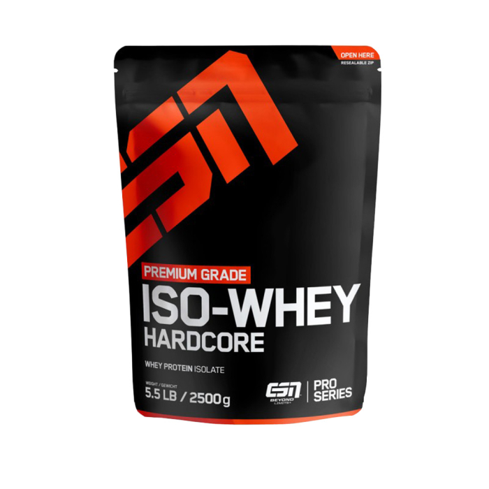 ESN Iso-Whey Hardcore 2500g Standbeutel Schoko