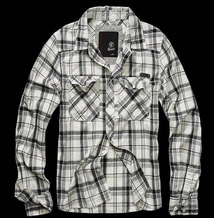 Brandit Checkshirt Fred Black Offwhite (9332) S