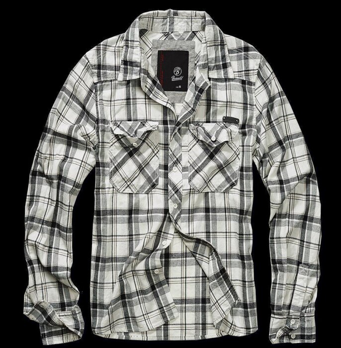 Brandit Checkshirt Fred Black Offwhite (9332) XXL