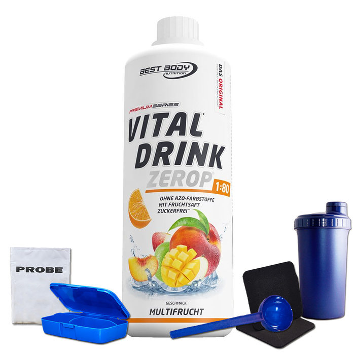 Best Body Vital Drink 1000ml Flasche Mineraldrink + Bonus Griffpolster Ananas