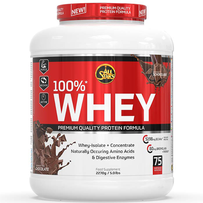 All Stars 100%* Whey Protein Eiwei 2,27kg Dose Cookies-Cream