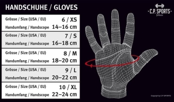 CP Sports Lady-Fitness-Handschuh Profi-Grip F9-3 bunt S Gelb