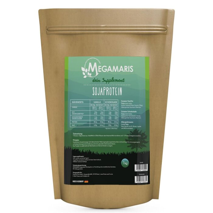 Megamaris Sojaprotein 1000g Beutel Vanille