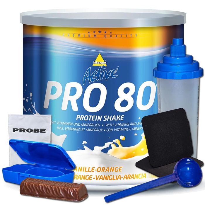 Inko Active Pro 80 750g Protein Eiwei Dose + Bonus Dosierlffel Banane