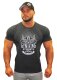 Gym King Fitted Stretch Tee Charcoal S