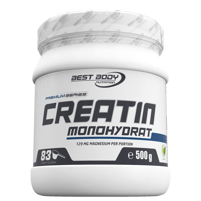 Best Body Pure Creatin Monohydrat 500g Dose + Bonus Griffpolster