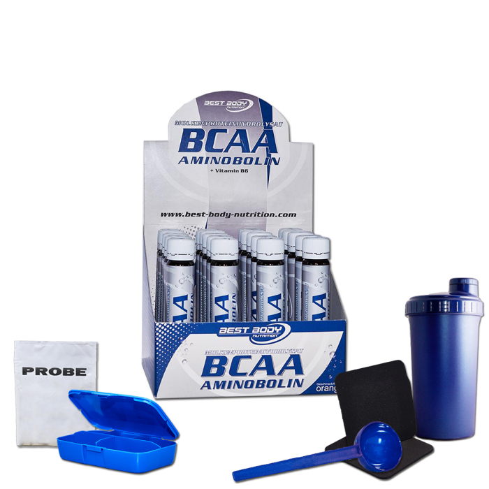 Best Body BCAA Aminobolin 20 Ampullen à 25ml + Bonus Shaker