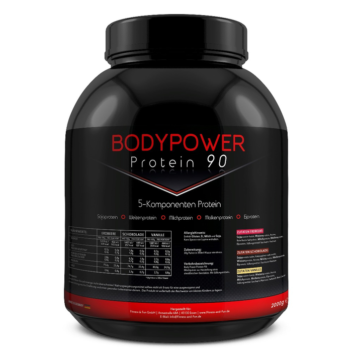 Body Power Protein 90 2kg Dose Schoko
