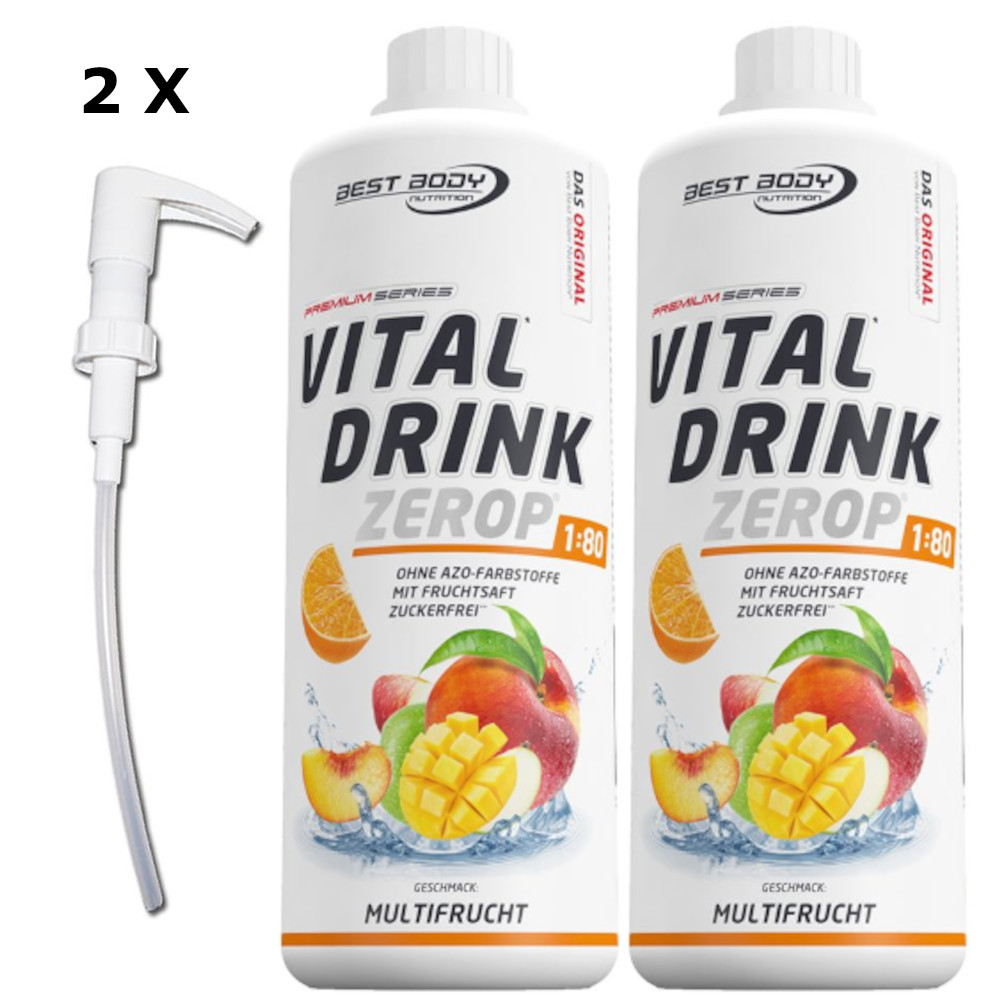 2 x Best Body Nutrition Dosierpumpe für 500ml und 1000ml Flaschen 2er Pack 