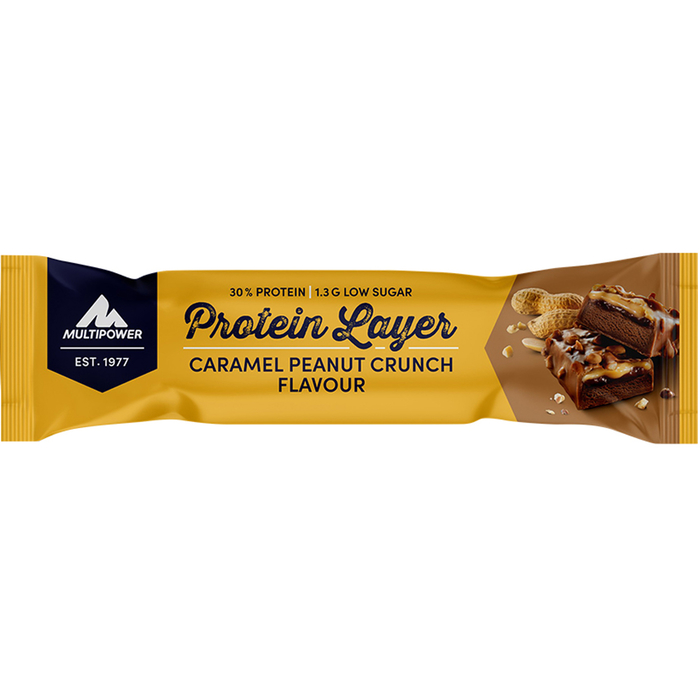 Multipower Power Layer und Protein Layer 18 x 50g Riegel Kiste Caramel Peanut Crunch