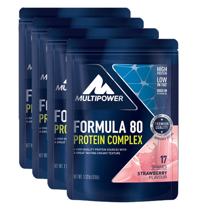 Multipower 4 x Formula 80 Protein Complex 510g Beutel Cookies & Cream