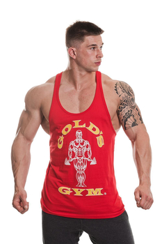 Golds Gym Classic Stringer Tank Top Red/Red S-XXL...