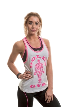 Golds Gym Ladies Loose Fit Muscle Tank White Fitness...