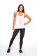 Golds Gym Ladies Loose Fit Muscle Tank White Fitness Ladies Gymwear Cotton Top
