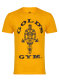 Golds Gym Muscle Joe T-Shirt Bodybuilding Fitness Clothing Mens Shirt Yellow