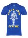 Golds Gym Muscle Joe T-Shirt Bodybuilding Fitness Mens Shirt Royal Blue