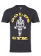 Golds Gym Muscle Joe T-Shirt Bodybuilding Fitness Mens Sports Shirt Charcoal