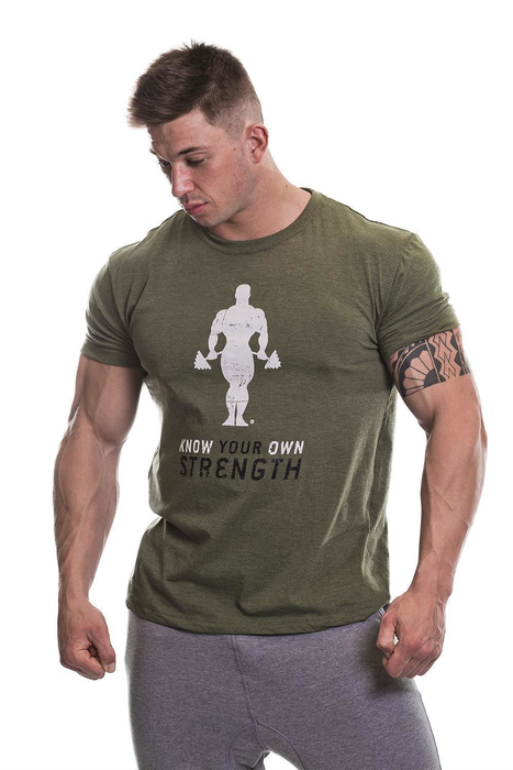 Golds Gym Premium Crew Neck T-Shirt Army