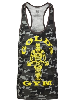 Golds Gym Muscle Joe Premium Tank Top Camoflauge Black Fitness Bodybuilding XL