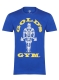 Golds Gym Muscle Joe T-Shirt Bodybuilding Fitness Mens Shirt Royal Blue L