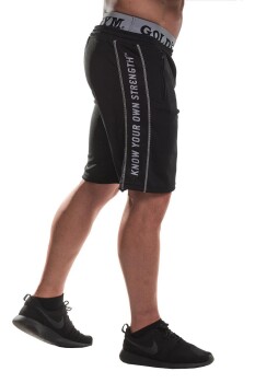 Golds Gym New Mesh Shorts Black Fitness Bodybuilding Clothes Mens L