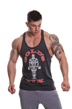 Golds Gym Classic Stringer Tank Top Charcoal S-XXL Bodybuilding Fitness S