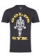 Golds Gym Muscle Joe T-Shirt Bodybuilding Fitness Mens Sports Shirt Charcoal S