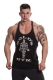 Golds Gym Muscle Joe Contrast Stringer Tank Top Black Fitness Sport M