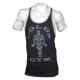 Golds Gym Muscle Joe Contrast Stringer Tank Top Black Fitness Sport M