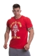 Golds Gym Muscle Joe T-Shirt Bodybuilding Fitness Clothes Red Cotton S