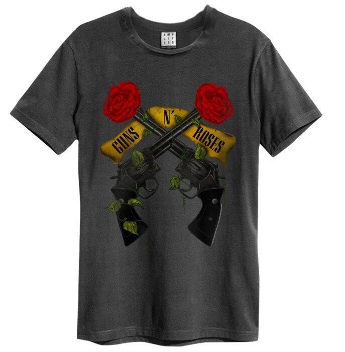 Amplified Mens Tee Guns N Roses Shooting Roses M