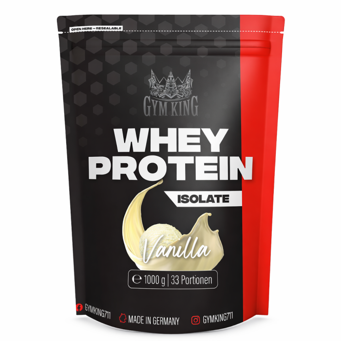 Gym King Whey Protein Isolat 1000g Beutel Vanille
