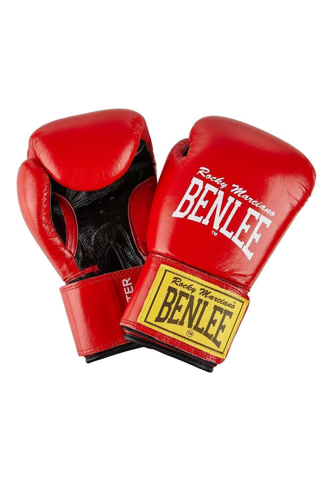 Benlee Leather Boxing Gloves Fighter Red/Black (194006-2514) 08OZ