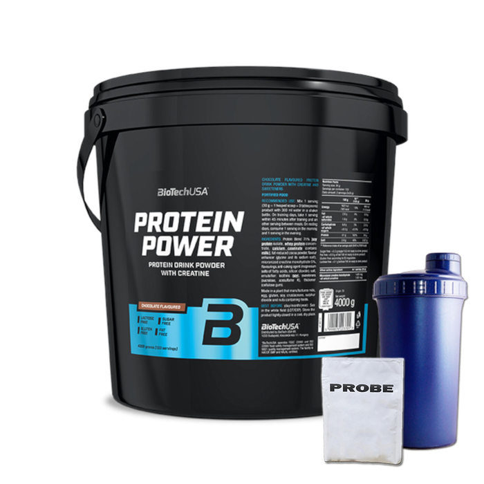 Biotech USA Protein Power 4000g + Shaker & Produktprobe Vanille