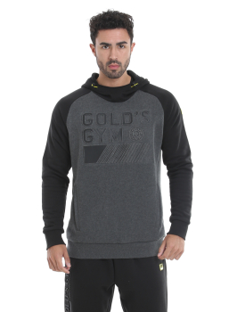 Golds Gym Mens Pullover Embossed Hoodie