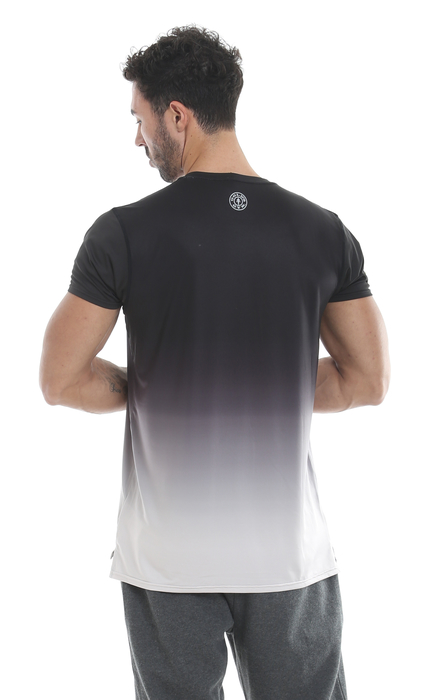 Golds Gym Crew Neck Performance T-Shirt Black/Gradient S
