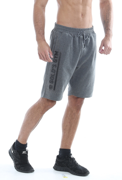 Golds Gym Embossed Short Charcoal Marl