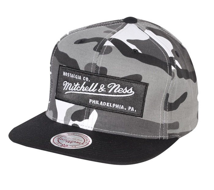 Mitchell & Ness Snapback Cap Box Logo Camo Urban Camo - Black